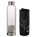 Xavax Glazen Drinkfles Met Zeef En Neopreenhuls 500 Ml Zwart