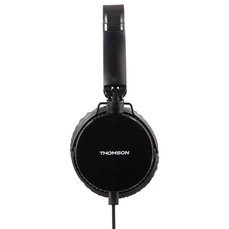 Thomson HED2207BK Koptelefoon On-ear Microfoon Vouwbaar Platte Kabel Zwart