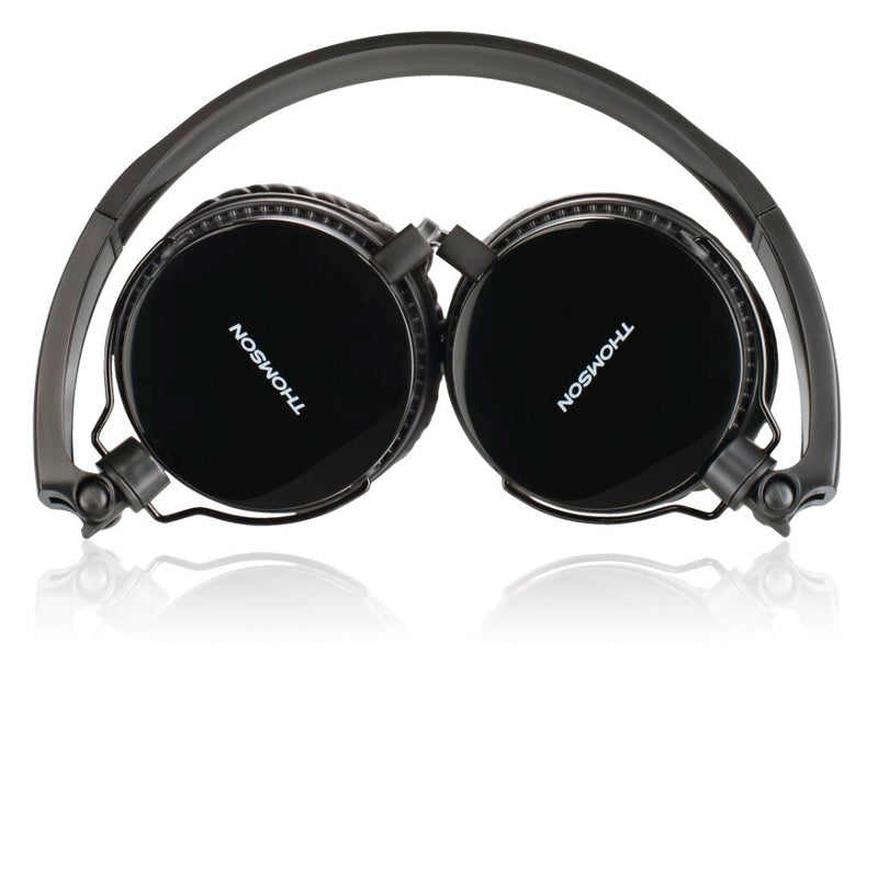 Thomson HED2207BK Koptelefoon On-ear Microfoon Vouwbaar Platte Kabel Zwart