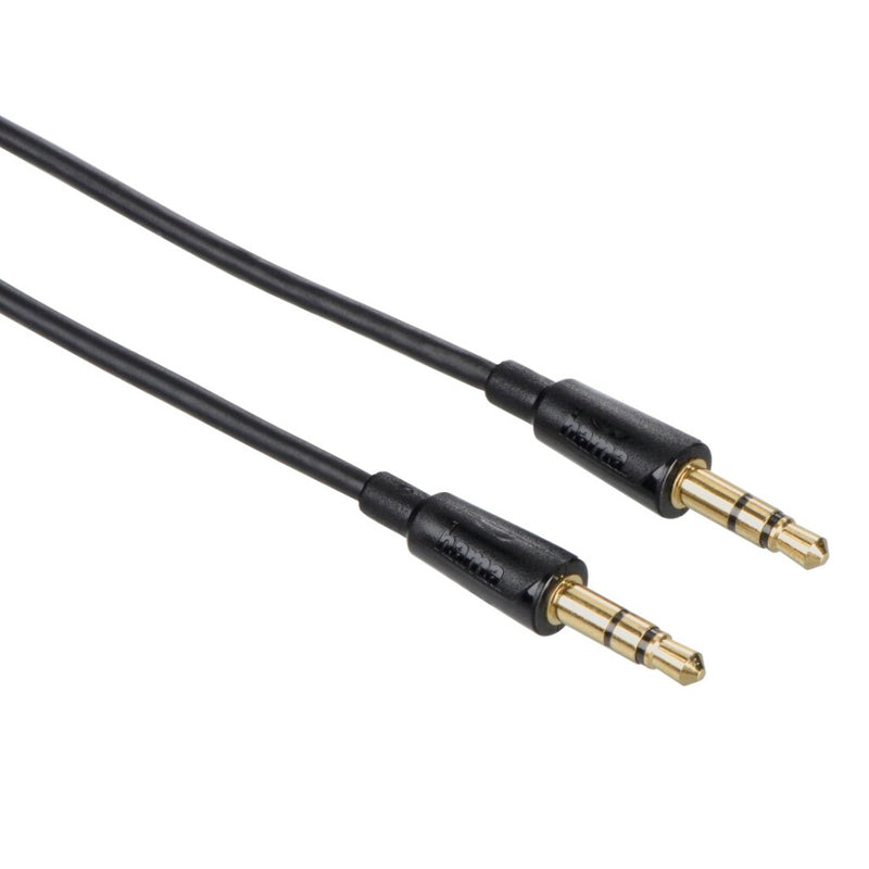 Hama Audiokabel 3,5-mm-jack Stekker-stekker Stereo 0,5 M Zwart