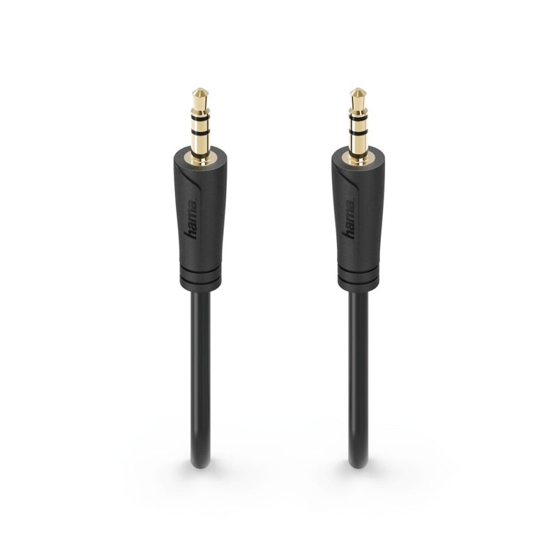 Hama Audiokabel 3,5-mm-jack Stekker-stekker Stereo 0,5 M Zwart