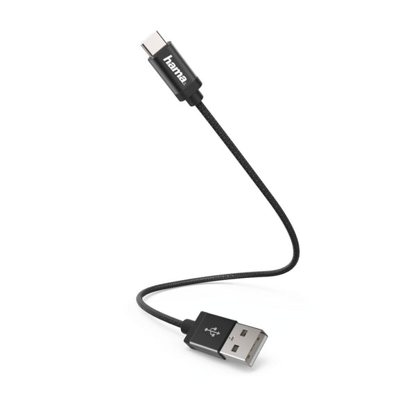 Hama Oplaad-/gegevenskabel USB Type-C 0,2 M Zwart