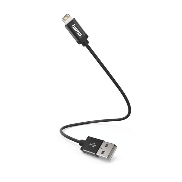 Hama Oplaad-/gegevenskabel Lightning 0,2 M Zwart