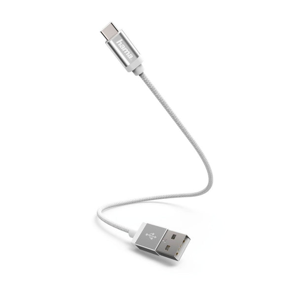 Hama Oplaad-/sync-kabel USB Type-C 0,2 M Wit