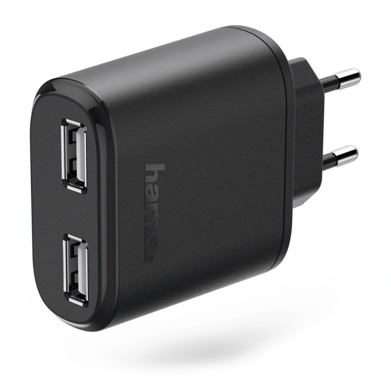 Hama 2-voudige USB-oplaadadapter Auto-Detect Voor Tablet-pc&apos;s 5 V/4,8 A,zwart