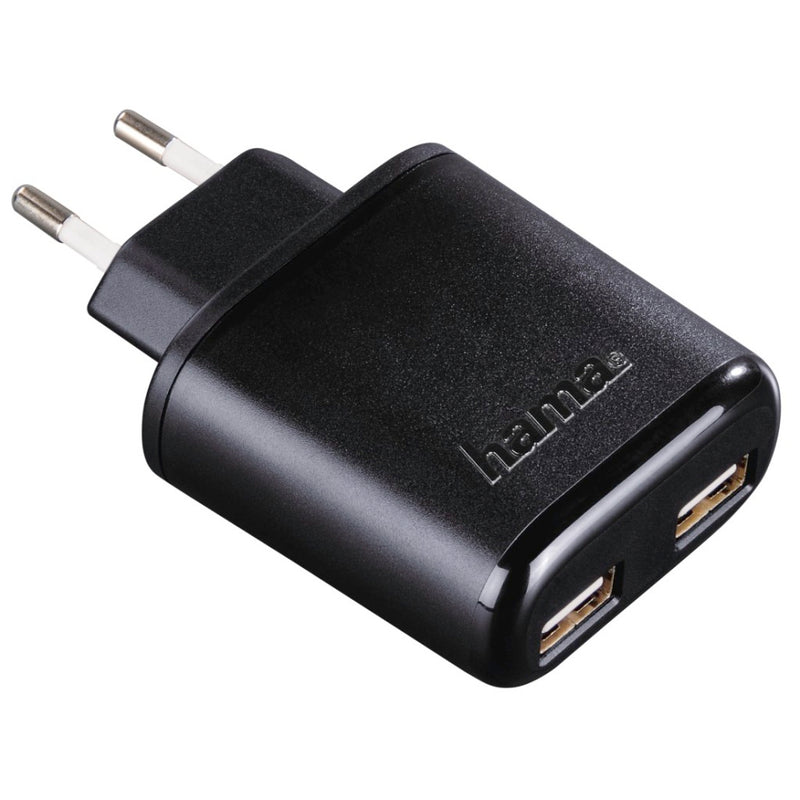 Hama 2-voudige USB-oplaadadapter Auto-Detect Voor Tablet-pc&apos;s 5 V/4,8 A,zwart