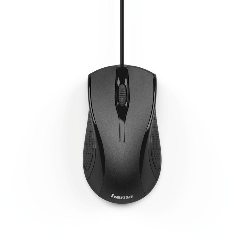 Hama Optische Muis Met 3 Knoppen MC-200 Met Kabel Zwart