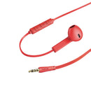 Hama Koptelefoon Advance Earbuds Microfoon Platte Kabel Rood