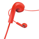 Hama Koptelefoon Advance Earbuds Microfoon Platte Kabel Rood