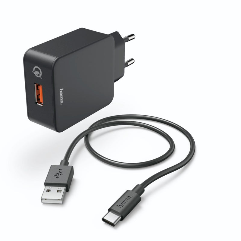 Hama Oplaadset USB Type-C QC 3.0 3 A Zwart