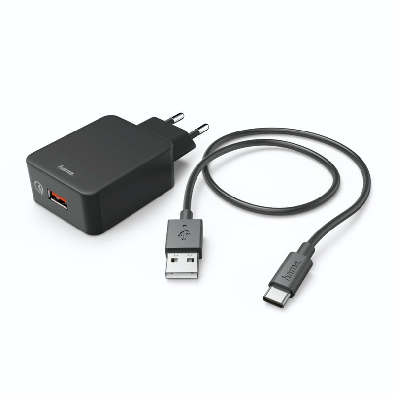 Hama Oplaadset USB Type-C QC 3.0 3 A Zwart