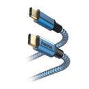 Hama Oplaad-/gegevenskabel Reflective USB Type-C - USB Type-C 1,5 M Blauw