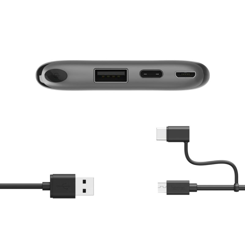 Hama Powerbank LED6S 6000 MAh Antraciet