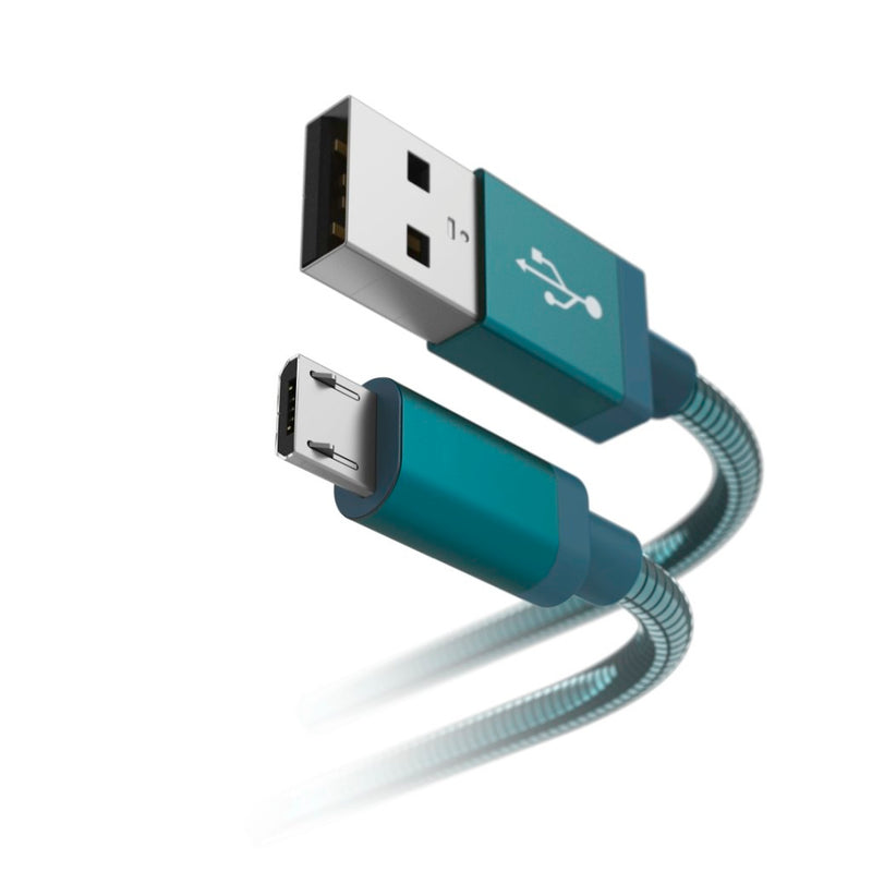 Hama Oplaad-/gegevenskabel Metall Micro-USB 1,5 M Blauw