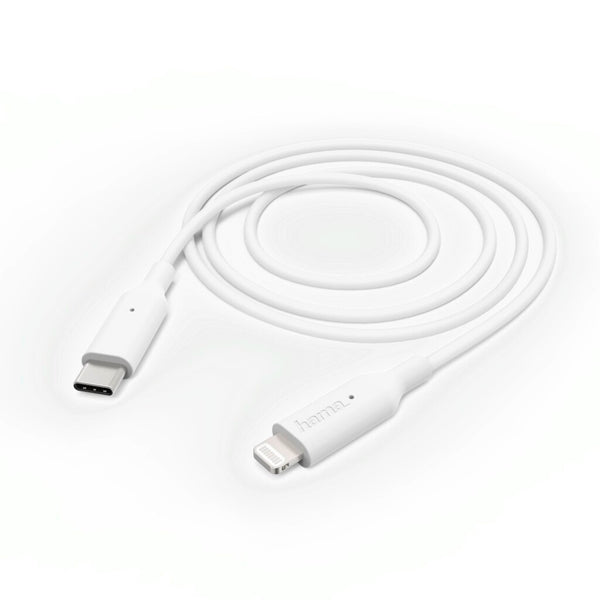 Hama Snelle Oplaad-/gegevenskabel USB Type-C Naar Lightning 1 M Wit