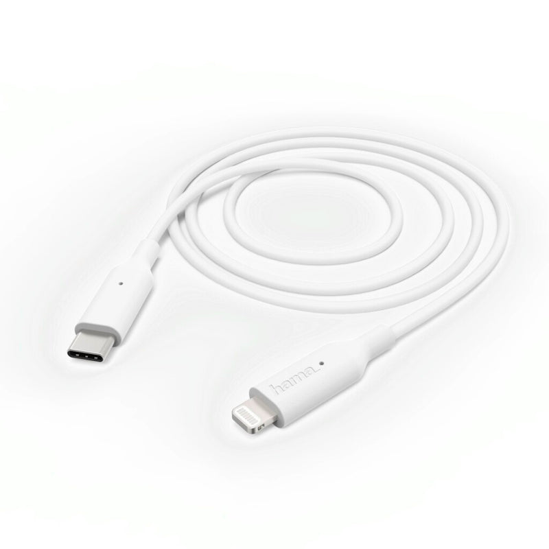 Hama Snelle Oplaad-/gegevenskabel USB Type-C Naar Lightning 1 M Wit