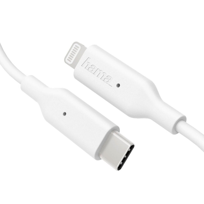 Hama Snelle Oplaad-/gegevenskabel USB Type-C Naar Lightning 1 M Wit