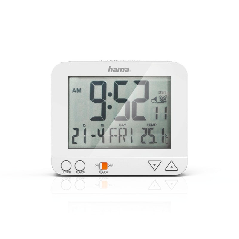 Hama Radiogestuurde Wekker RC 550 Met Nachtlicht-functie Wit