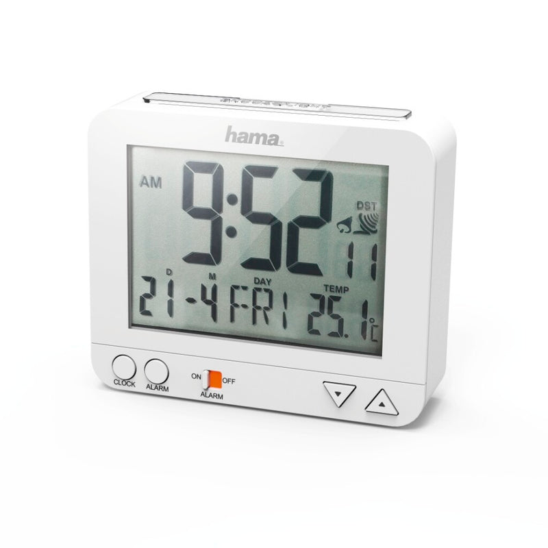 Hama Radiogestuurde Wekker RC 550 Met Nachtlicht-functie Wit