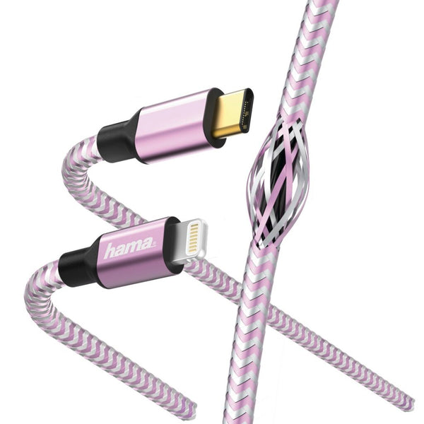 Hama Snellaad-/gegevenskabel Reflective USB-C - Lightning 1,5 M Lavendel