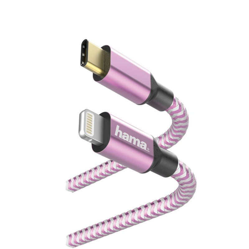 Hama Snellaad-/gegevenskabel Reflective USB-C - Lightning 1,5 M Lavendel