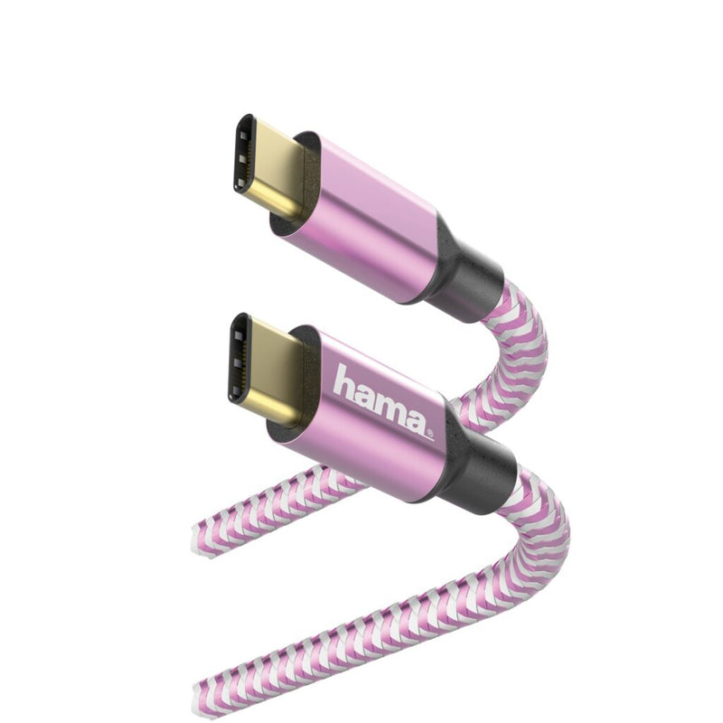 Hama Hama Reflective Charging/Data Cable, USB-C - USB-C, 1.5 m, lavender