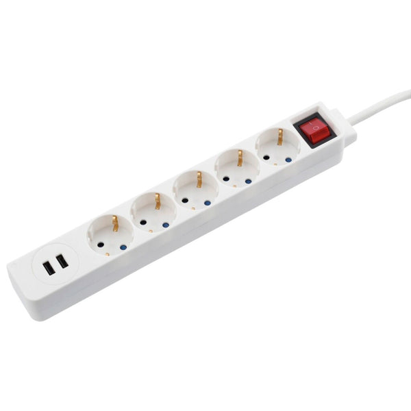 Hama Stekkerdoos USB 3,4A 5-voudig Wit