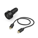 Hama Auto-oplaadset USB-C PD/Qualcomm&reg; USB-A 18W USB-C-kabel 1,5 M Zwart