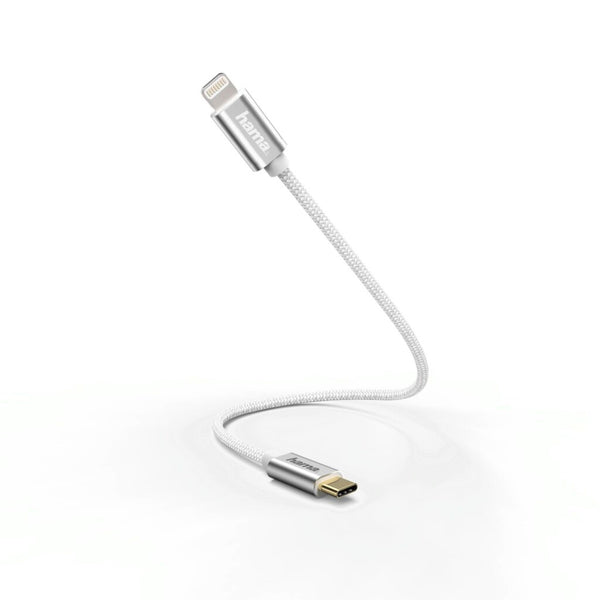 Hama Snellaad-/gegevenskabel USB-C - Lightning 0,2 M Wit