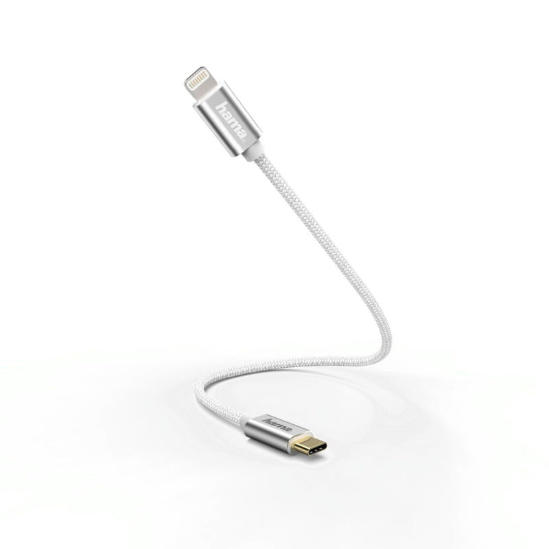 Hama Snellaad-/gegevenskabel USB-C - Lightning 0,2 M Wit