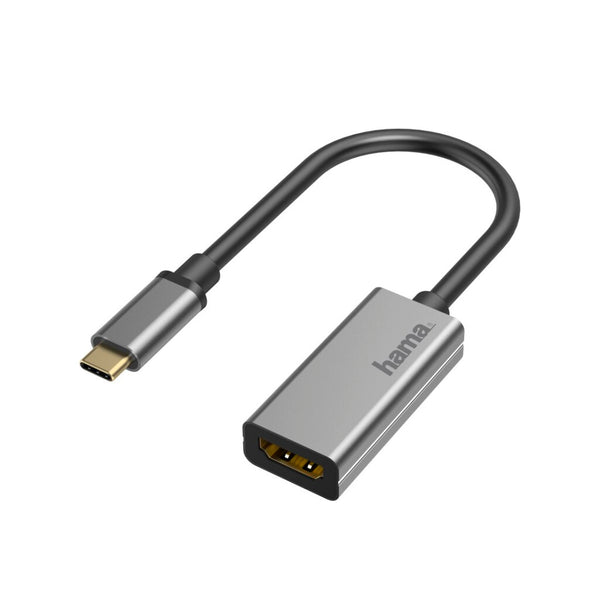 Hama Video-adapter USB-C-stekker - HDMI&trade;-aansluiting Ultra-HD 4K@60Hz Alu