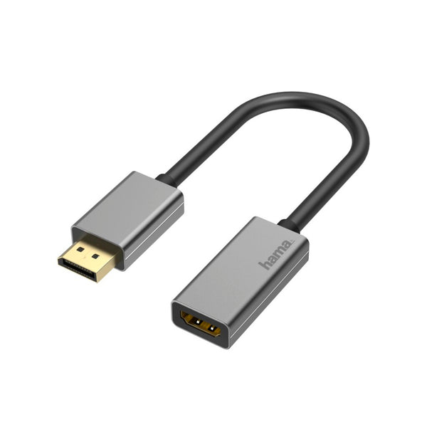 Hama Video-adapter DisplayPort-stekker - HDMI&trade;-aansluiting Ultra-HD 4K@60Hz Alu