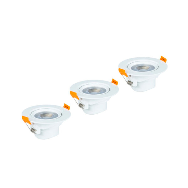 Xavax Led-inbouwspot Set Van 3 7W 450lm Lichtkleur: Warm Wit Fitting: Wit