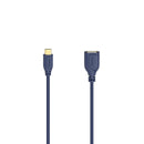 Hama USB-C-OTG-kabel Flexi-Slim USB 2.0 480 Mbit/s Blue Depths 0,15 M