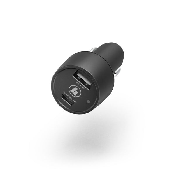 Hama Auto-oplader USB-C Power Delivery (PD)/Qualcomm&reg; + USB-A 30 Watt Zwart