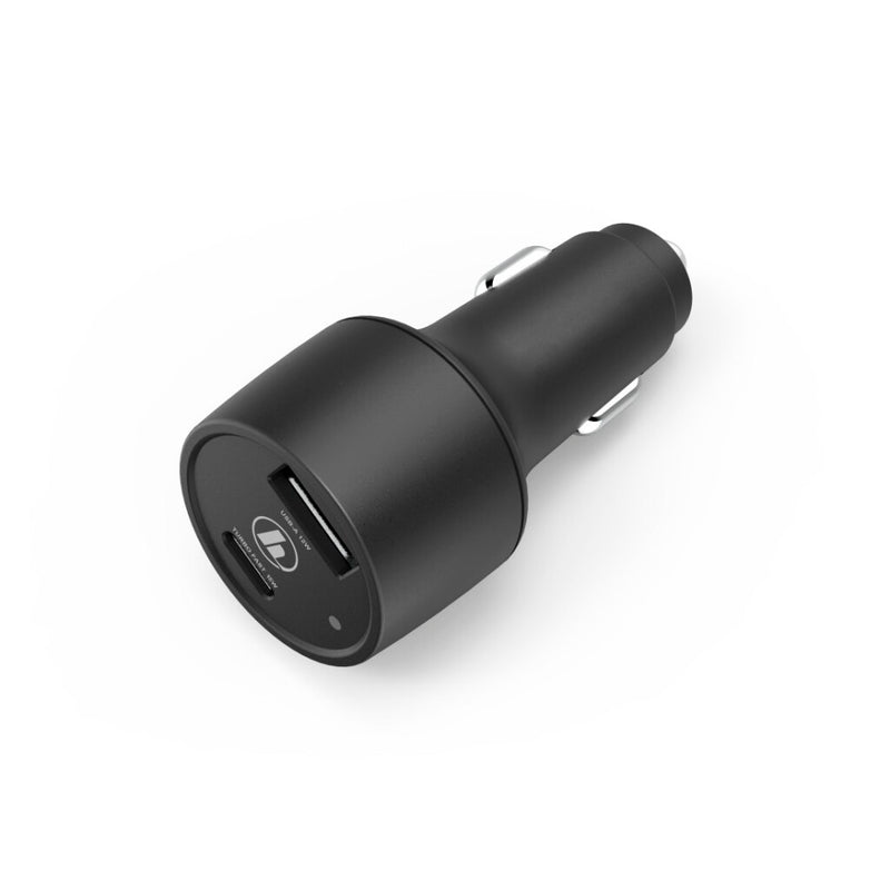 Hama Auto-oplader USB-C Power Delivery (PD)/Qualcomm&reg; + USB-A 30 Watt Zwart