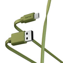 Hama Oplaad-/gegevenskabel Flat USB-A - Micro-USB 1 M Groen