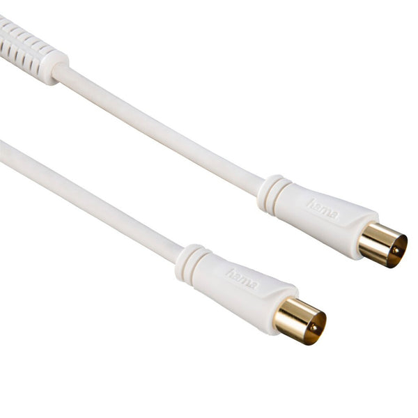Hama Antennekabel Coax-st. - Coax-st. Verg. Ferriet 1,5 M 90dB Wit