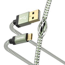 Hama Oplaad-/gegevenskabel Reflective USB-A - USB-C 1,5 M Groen
