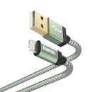 Hama Oplaad-/gegevenskabel Reflective USB-A - Lightning 1,5 M Groen