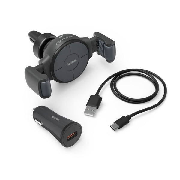 Hama Draadloze Auto-oplader FC-10 Flex-Set Antraciet
