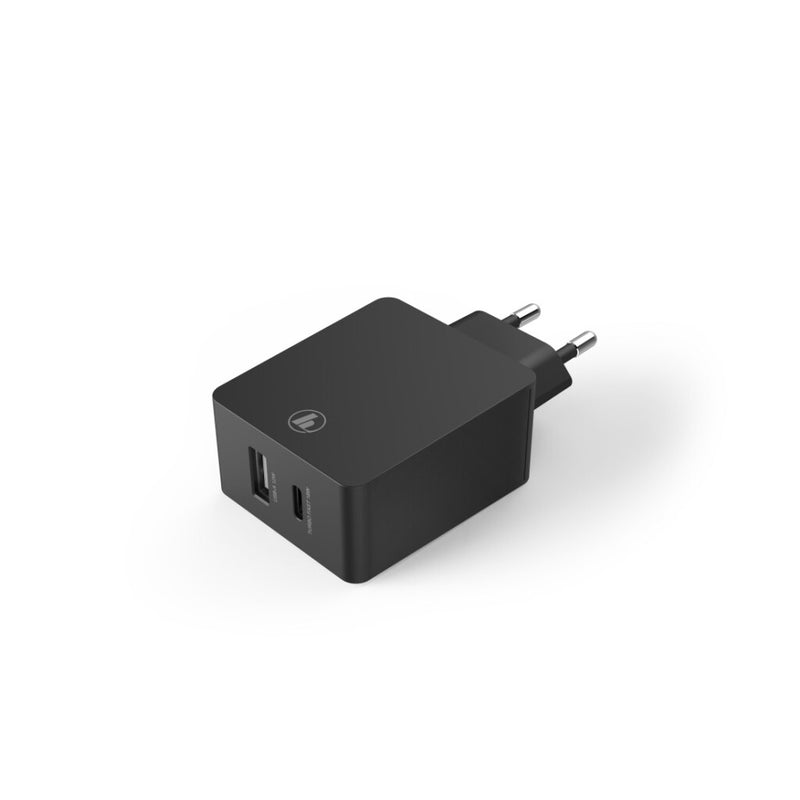 Hama Oplader USB-C Power Delivery (PD)/Qualcomm + USB-A 30 W Zwart