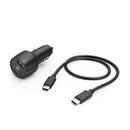 Hama Auto-oplaadset USB-C USB-A PD/Qualcomm&reg; 30 W USB-C-kabel 1 M Zwart