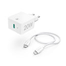 Hama Oplaadset Lightning Power Delivery (PD) 20 W Wit