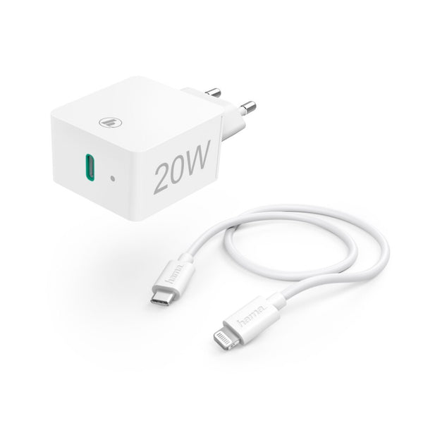 Hama Oplaadset Lightning Power Delivery (PD) 20 W Wit