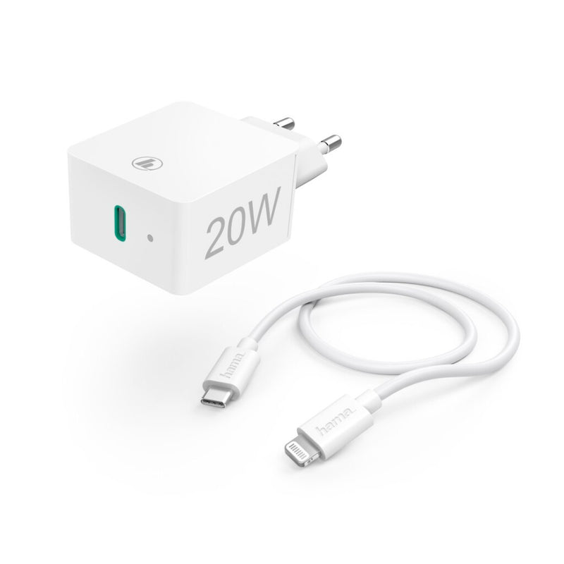 Hama Oplaadset Lightning Power Delivery (PD) 20 W Wit