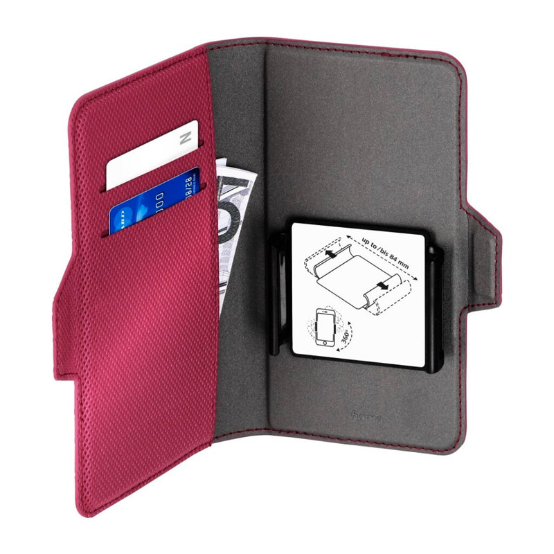 Hama Booklet Smart Move - Metallic Mt. XL App. Tot 7,1 X 14,4 Cm Robijnrood