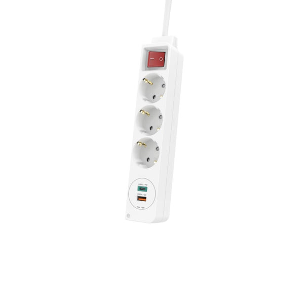 Hama Stekkerdoos 3-voudig USB-C-/USB-A-aansluiting PD/Quick Charge? Max.18W WS