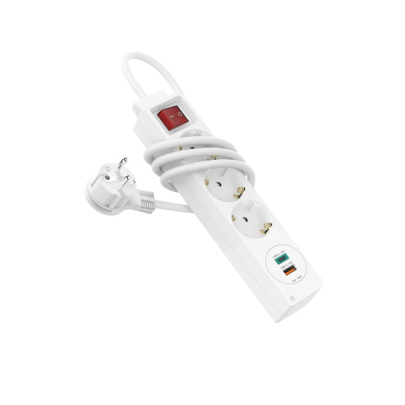 Hama Stekkerdoos 3-voudig USB-C-/USB-A-aansluiting PD/Quick Charge? Max.18W WS