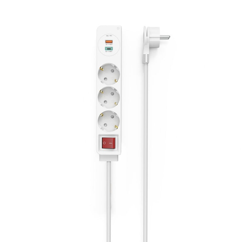 Hama Stekkerdoos 3-voudig USB-C-/USB-A-aansluiting PD/Quick Charge? Max.18W WS